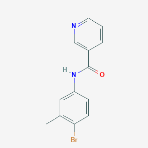 molecular formula C13H11BrN2O B291701 N-(4-bromo-3-methylphenyl)pyridine-3-carboxamide 