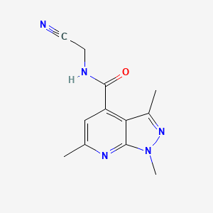 molecular formula C12H13N5O B2917013 N-(cyanomethyl)-1,3,6-trimethyl-1H-pyrazolo[3,4-b]pyridine-4-carboxamide CAS No. 1252359-94-6