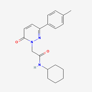 molecular formula C19H23N3O2 B2917018 N-cyclohexyl-2-[3-(4-methylphenyl)-6-oxopyridazin-1(6H)-yl]acetamide CAS No. 898221-04-0