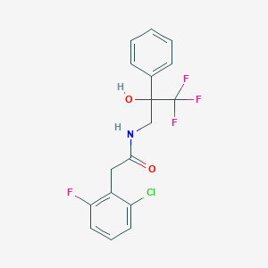 molecular formula C17H14ClF4NO2 B2917020 2-(2-氯-6-氟苯基)-N-(3,3,3-三氟-2-羟基-2-苯基丙基)乙酰胺 CAS No. 1795296-27-3