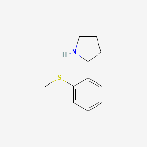 molecular formula C11H15NS B2917024 2-(2-(Methylthio)phenyl)pyrrolidine CAS No. 383127-60-4