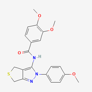 3,4-dimethoxy-N-[2-(4-methoxyphenyl)-4,6-dihydrothieno[3,4-c]pyrazol-3-yl]benzamide