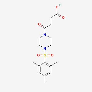 molecular formula C17H24N2O5S B2917030 4-Oxo-4-[4-(2,4,6-trimethylbenzenesulfonyl)piperazin-1-yl]butanoic acid CAS No. 730973-44-1