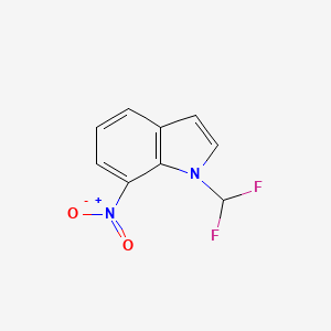 molecular formula C9H6F2N2O2 B2917031 1-(difluoromethyl)-7-nitro-1H-indole CAS No. 1778511-20-8