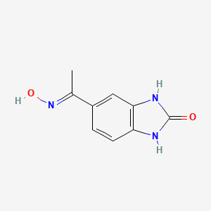 molecular formula C9H9N3O2 B2917033 5-[1-(hydroxyimino)ethyl]-2,3-dihydro-1H-1,3-benzodiazol-2-one CAS No. 1087792-19-5