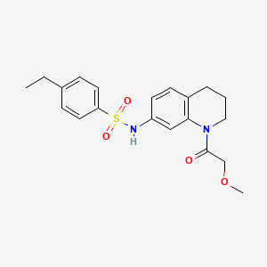 molecular formula C20H24N2O4S B2917037 4-乙基-N-(1-(2-甲氧基乙酰)-1,2,3,4-四氢喹啉-7-基)苯磺酰胺 CAS No. 1170384-71-0