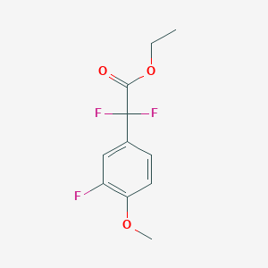 molecular formula C11H11F3O3 B2917042 二氟-(3-氟-4-甲氧基苯基)乙酸乙酯 CAS No. 1027513-96-7