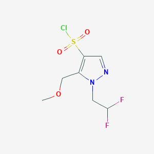 1-(2,2-difluoroethyl)-5-(methoxymethyl)-1H-pyrazole-4-sulfonyl chloride