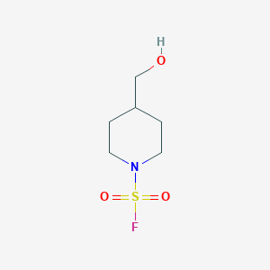 molecular formula C6H12FNO3S B2917048 4-(Hydroxymethyl)piperidine-1-sulfonyl fluoride CAS No. 1839621-68-9
