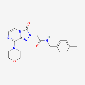 molecular formula C19H22N6O3 B2917051 N-(4-methylbenzyl)-2-(8-morpholino-3-oxo-[1,2,4]triazolo[4,3-a]pyrazin-2(3H)-yl)acetamide CAS No. 1251662-81-3
