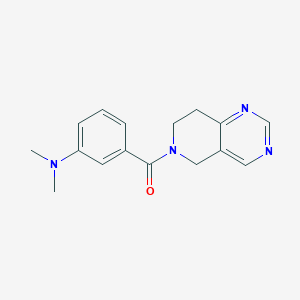 molecular formula C16H18N4O B2917052 (7,8-dihydropyrido[4,3-d]pyrimidin-6(5H)-yl)(3-(dimethylamino)phenyl)methanone CAS No. 1797020-02-0