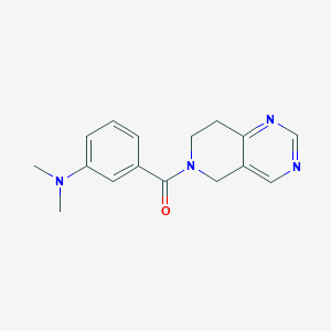 molecular formula C16H18N4O B2917052 (7,8-二氢吡啶并[4,3-d]嘧啶-6(5H)-基)(3-(二甲氨基)苯基)甲酮 CAS No. 1797020-02-0