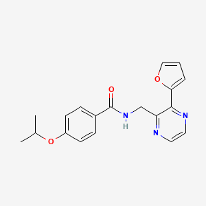 N-((3-(furan-2-yl)pyrazin-2-yl)methyl)-4-isopropoxybenzamide