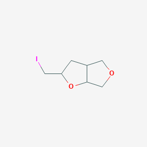 molecular formula C7H11IO2 B2917055 2-(Iodomethyl)-hexahydrofuro[2,3-c]furan CAS No. 2126160-04-9