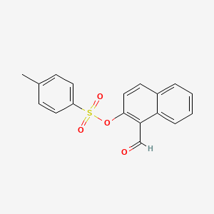 molecular formula C18H14O4S B2917060 1-甲酰萘-2-基 4-甲基苯磺酸酯 CAS No. 634593-02-5