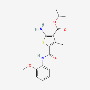Propan-2-yl 2-amino-5-[(2-methoxyphenyl)carbamoyl]-4-methylthiophene-3-carboxylate