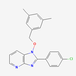 molecular formula C21H18ClN3O B2917087 2-(4-chlorophenyl)-1-[(3,5-dimethylbenzyl)oxy]-1H-imidazo[4,5-b]pyridine CAS No. 339010-06-9