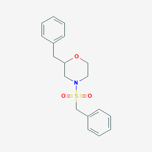 molecular formula C18H21NO3S B2917088 2-Benzyl-4-(benzylsulfonyl)morpholine CAS No. 1329330-90-6