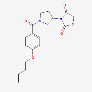 3-[1-(4-butoxybenzoyl)pyrrolidin-3-yl]-1,3-oxazolidine-2,4-dione