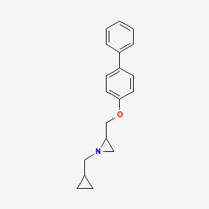molecular formula C19H21NO B2917097 1-(Cyclopropylmethyl)-2-[(4-phenylphenoxy)methyl]aziridine CAS No. 2418723-50-7