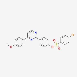 molecular formula C23H17BrN2O4S B2917100 4-[4-(4-甲氧基苯基)-2-嘧啶基]苯基 4-溴苯磺酸酯 CAS No. 477857-14-0