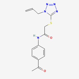 N-(4-acetylphenyl)-2-(1-prop-2-enyltetrazol-5-yl)sulfanylacetamide