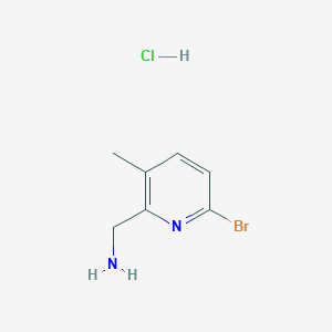 molecular formula C7H10BrClN2 B2917108 (6-溴-3-甲基吡啶-2-基)甲胺；盐酸盐 CAS No. 1824158-72-6