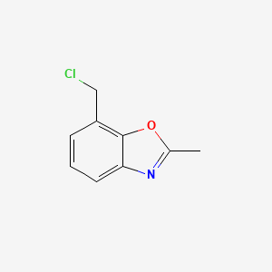 molecular formula C9H8ClNO B2917110 7-(氯甲基)-2-甲基苯并[d]恶唑 CAS No. 1804035-43-5