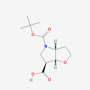 Racemic-(3aR,6S,6aR)-4-(tert-butoxycarbonyl)hexahydro-2H-furo[3,2-b]pyrrole-6-carboxylic acid