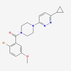 molecular formula C19H21BrN4O2 B2917115 3-[4-(2-bromo-5-methoxybenzoyl)piperazin-1-yl]-6-cyclopropylpyridazine CAS No. 2034233-65-1