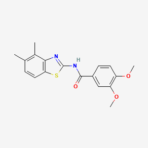 molecular formula C18H18N2O3S B2917119 N-(4,5-dimethyl-1,3-benzothiazol-2-yl)-3,4-dimethoxybenzamide CAS No. 888409-62-9
