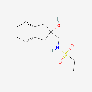 molecular formula C12H17NO3S B2917120 N-((2-hydroxy-2,3-dihydro-1H-inden-2-yl)methyl)ethanesulfonamide CAS No. 2034408-13-2