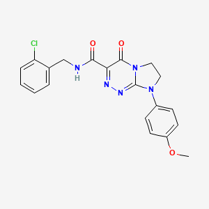 molecular formula C20H18ClN5O3 B2917125 N-(2-chlorobenzyl)-8-(4-methoxyphenyl)-4-oxo-4,6,7,8-tetrahydroimidazo[2,1-c][1,2,4]triazine-3-carboxamide CAS No. 946361-09-7