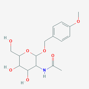 molecular formula C16H23NO7 B2917127 N-[4,5-dihydroxy-6-(hydroxymethyl)-2-[(4-methoxyphenyl)methoxy]oxan-3-yl]acetamide CAS No. 1093408-06-0