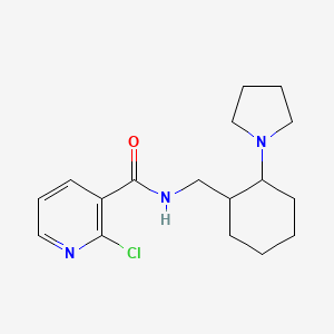 2-Chloro-N-[(2-pyrrolidin-1-ylcyclohexyl)methyl]pyridine-3-carboxamide