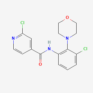 molecular formula C16H15Cl2N3O2 B2917138 2-chloro-N-[3-chloro-2-(morpholin-4-yl)phenyl]pyridine-4-carboxamide CAS No. 1042902-54-4