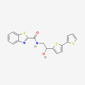 N-(2-{[2,2'-bithiophene]-5-yl}-2-hydroxyethyl)-1,3-benzothiazole-2-carboxamide