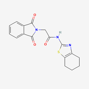 molecular formula C17H15N3O3S B2917145 2-(1,3-二氧代-1,3-二氢-2H-异吲哚-2-基)-N-(4,5,6,7-四氢-1,3-苯并噻唑-2-基)乙酰胺 CAS No. 352287-30-0