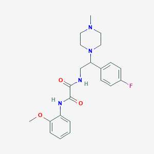 molecular formula C22H27FN4O3 B2917155 N1-(2-(4-氟苯基)-2-(4-甲基哌嗪-1-基)乙基)-N2-(2-甲氧基苯基)草酰胺 CAS No. 898451-68-8