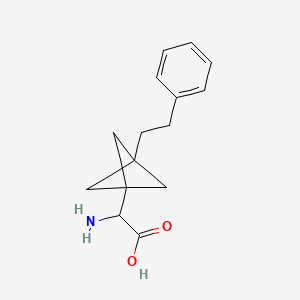 molecular formula C15H19NO2 B2917157 2-Amino-2-[3-(2-phenylethyl)-1-bicyclo[1.1.1]pentanyl]acetic acid CAS No. 2287261-55-4