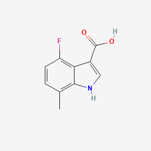 molecular formula C10H8FNO2 B2917159 4-fluoro-7-methyl-1H-indole-3-carboxylic acid CAS No. 1268053-38-8