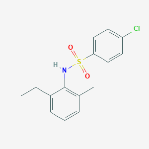 molecular formula C15H16ClNO2S B291716 4-chloro-N-(2-ethyl-6-methylphenyl)benzenesulfonamide 