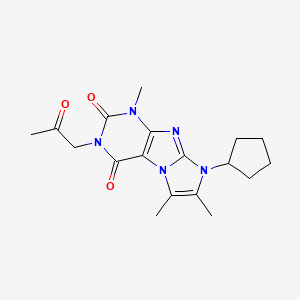 6-Cyclopentyl-4,7,8-trimethyl-2-(2-oxopropyl)purino[7,8-a]imidazole-1,3-dione