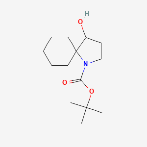 molecular formula C14H25NO3 B2917166 叔丁基 4-羟基-1-氮杂螺[4.5]癸烷-1-羧酸酯 CAS No. 1909317-41-4