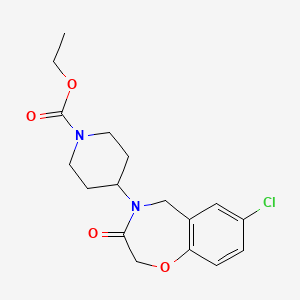 molecular formula C17H21ClN2O4 B2917171 4-(7-氯-3-氧代-2,3-二氢-1,4-苯并恶杂环-4(5H)-基)哌啶-1-甲酸乙酯 CAS No. 1326898-12-7