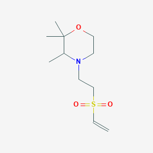 molecular formula C11H21NO3S B2917175 4-(2-Ethenylsulfonylethyl)-2,2,3-trimethylmorpholine CAS No. 2305395-65-5