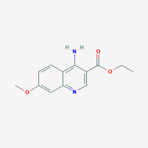 molecular formula C13H14N2O3 B2917177 Ethyl 4-amino-7-methoxyquinoline-3-carboxylate CAS No. 1255782-06-9
