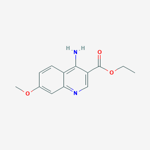 molecular formula C13H14N2O3 B2917177 4-氨基-7-甲氧基喹啉-3-羧酸乙酯 CAS No. 1255782-06-9