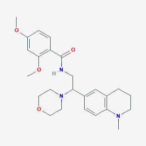 molecular formula C25H33N3O4 B2917180 2,4-dimethoxy-N-(2-(1-methyl-1,2,3,4-tetrahydroquinolin-6-yl)-2-morpholinoethyl)benzamide CAS No. 922113-72-2