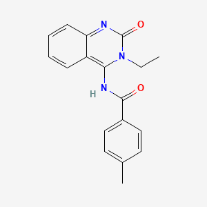 molecular formula C18H17N3O2 B2917185 N-(3-ethyl-2-oxoquinazolin-4-yl)-4-methylbenzamide CAS No. 478032-91-6